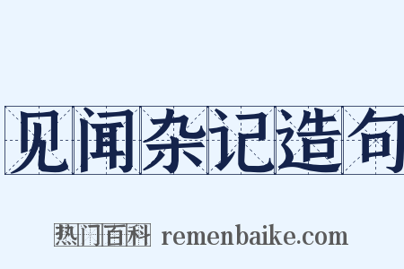 见闻杂记造句是什么意思的图片